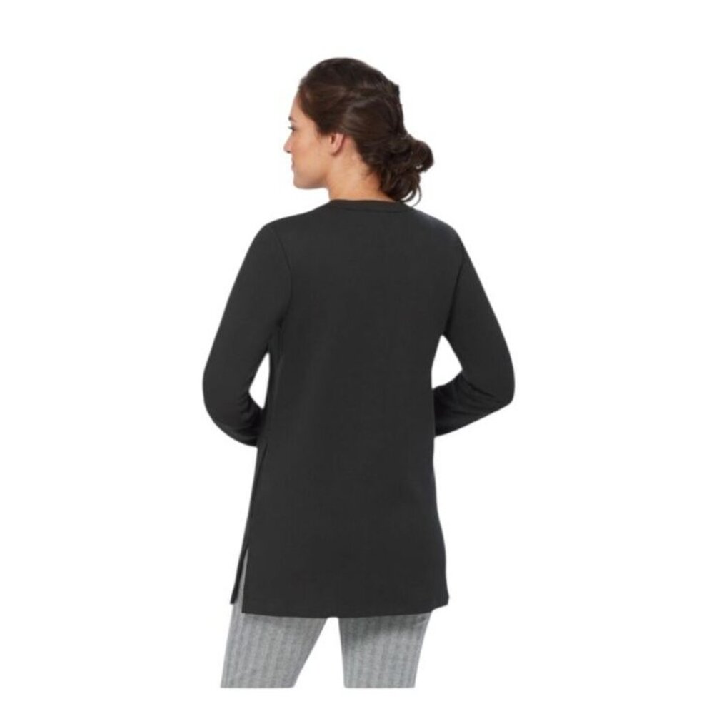 Duluth Trading Co Women’s Navy Ponte Knit Tunic Pockets Size IX - Picture 5 of 11